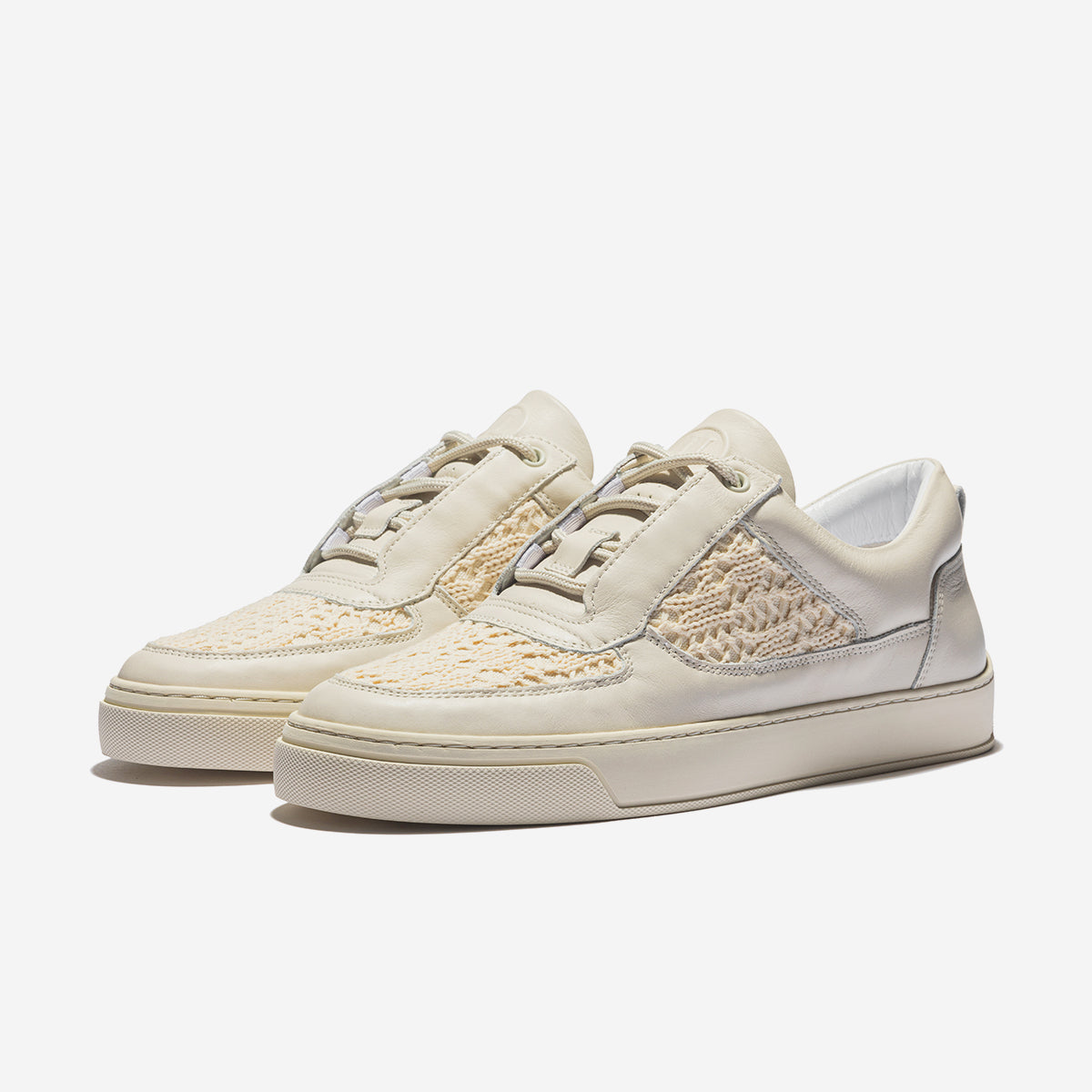 Low Top - Faisca - Beige Knit