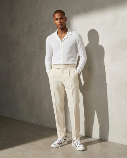 Low Top - Jordy V - White-Brown 2.0