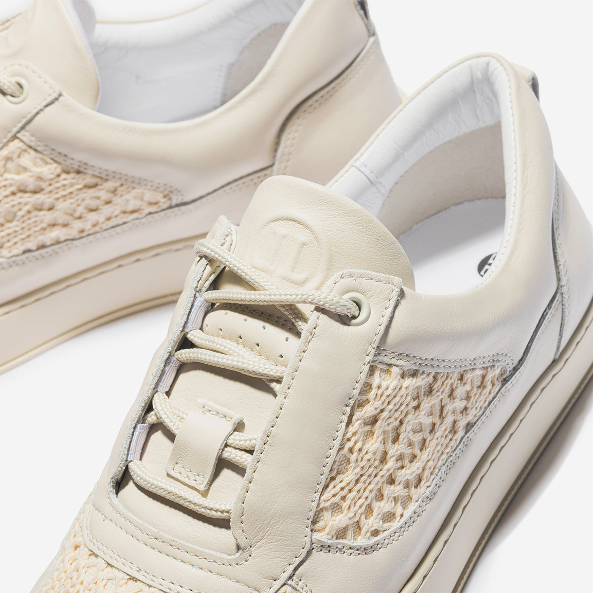 Low Top - Faisca - Beige Knit