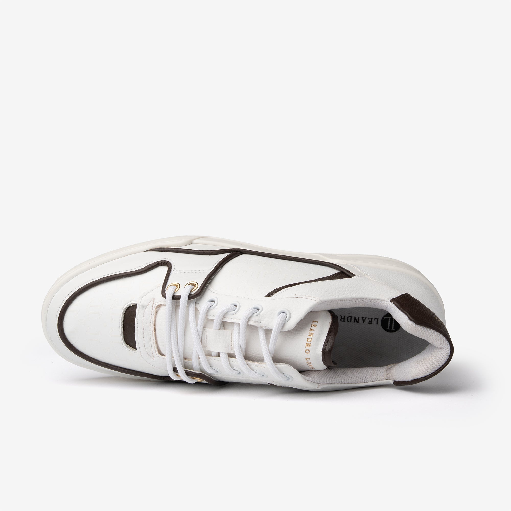 Low Top - Jordy V - White-Brown 2.0