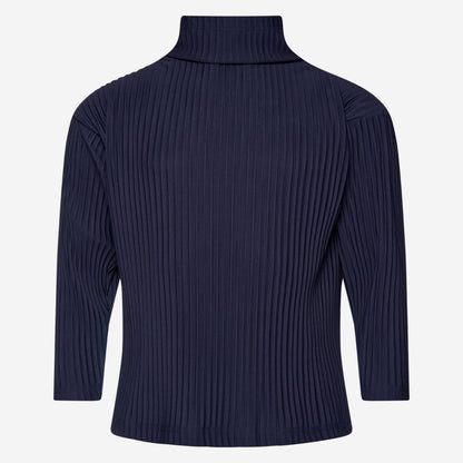 PRE ORDER - Turtleneck Sweater Plissee - Navy
