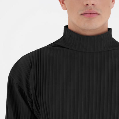PRE ORDER - Turtleneck Sweater Plissee - Black