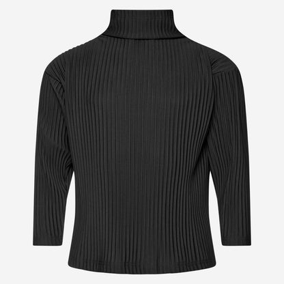 PRE ORDER - Turtleneck Sweater Plissee - Black