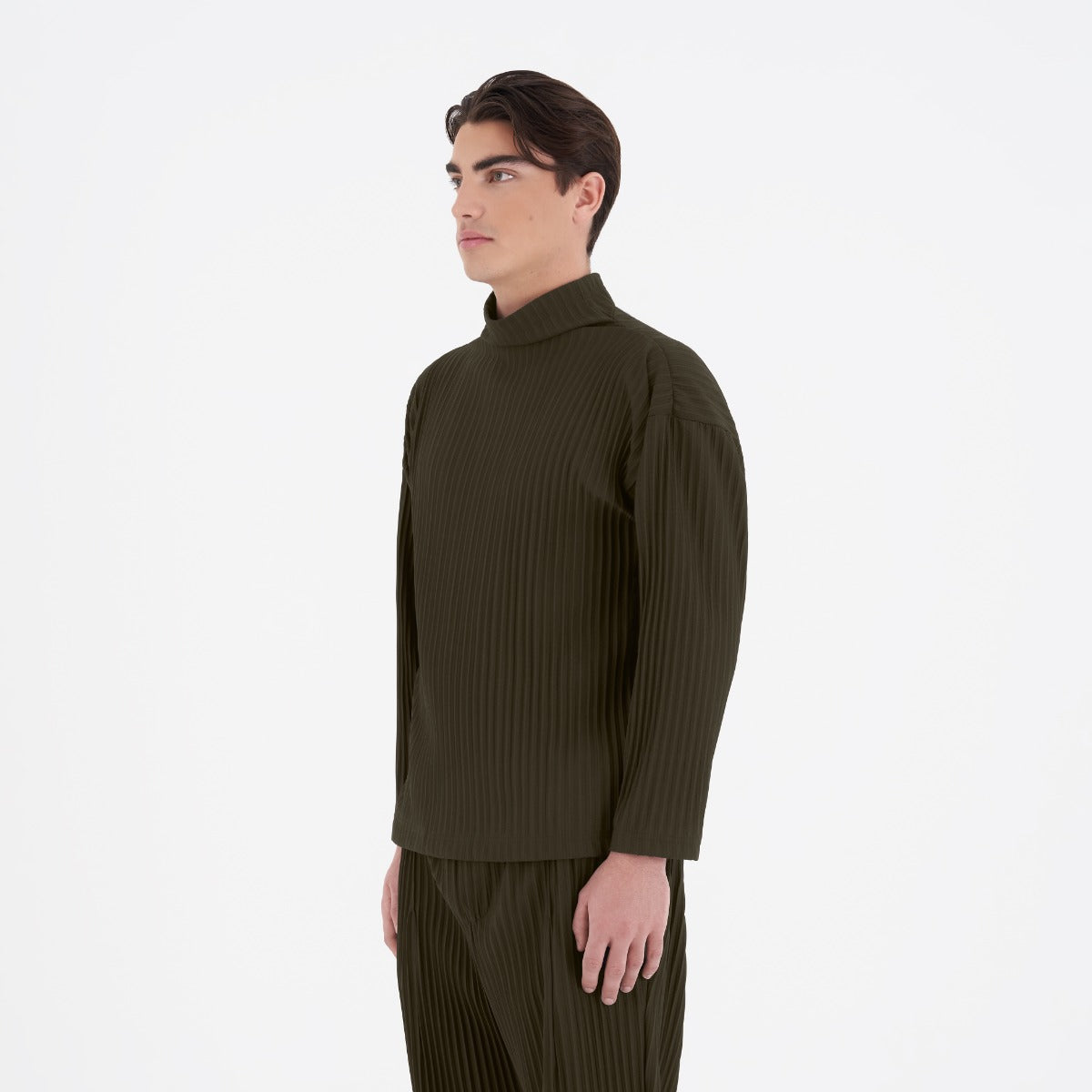 PRE ORDER - Turtleneck Sweater Plissee - Khaki