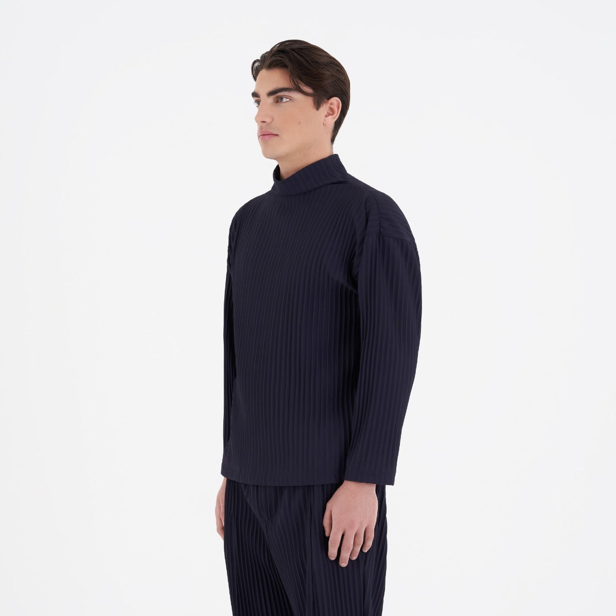 PRE ORDER - Turtleneck Sweater Plissee - Navy