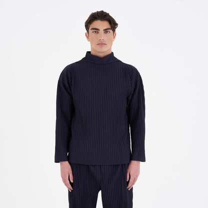PRE ORDER - Turtleneck Sweater Plissee - Navy
