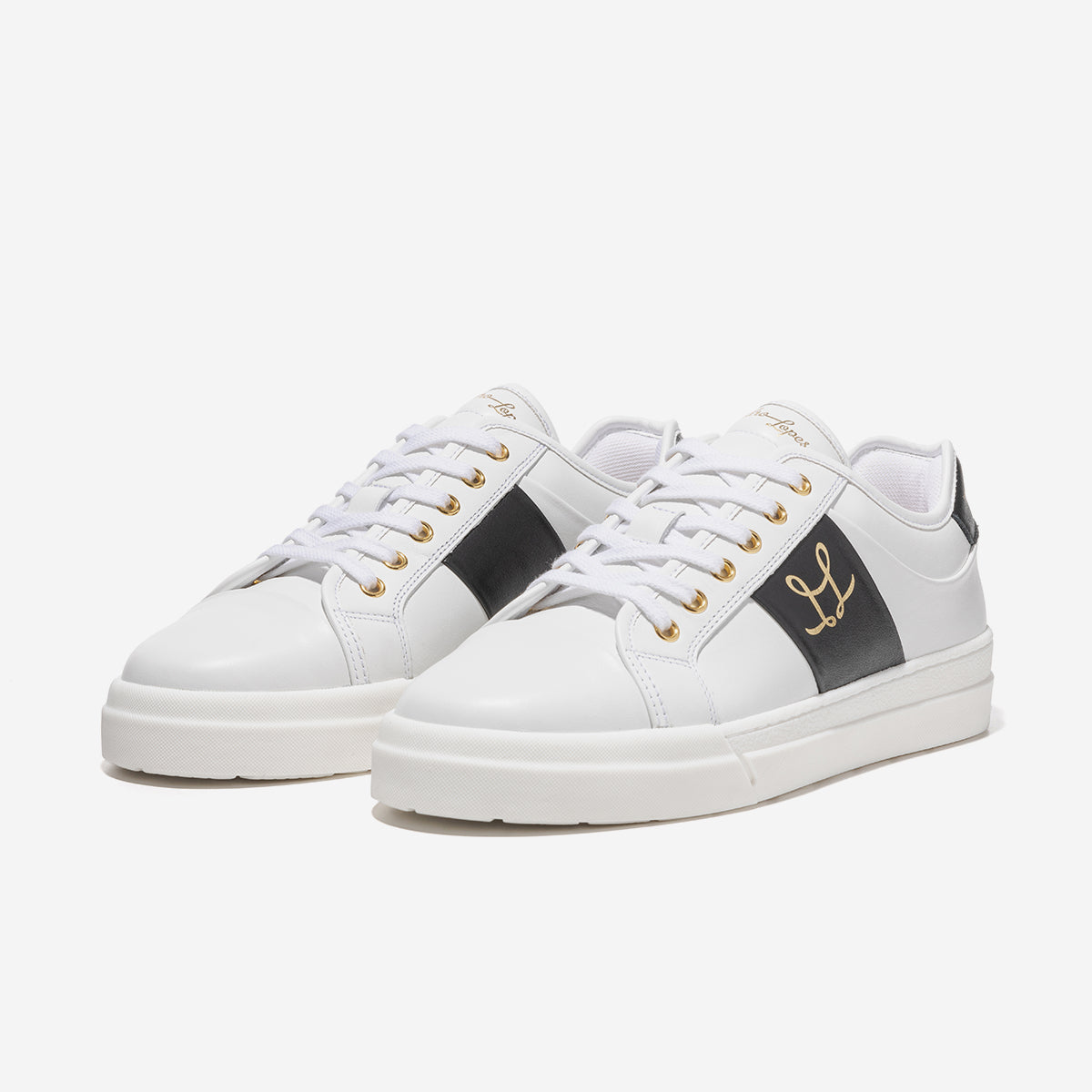 Low Top - Felix - White-Black-Gold