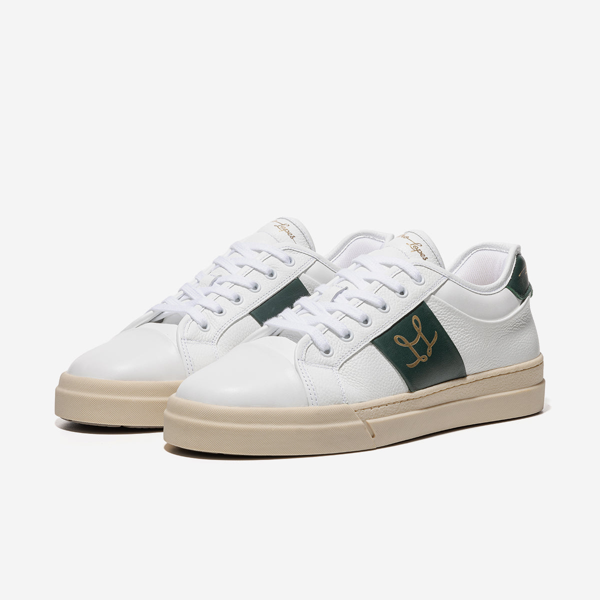 Low Top - Felix - White-Green-Gold
