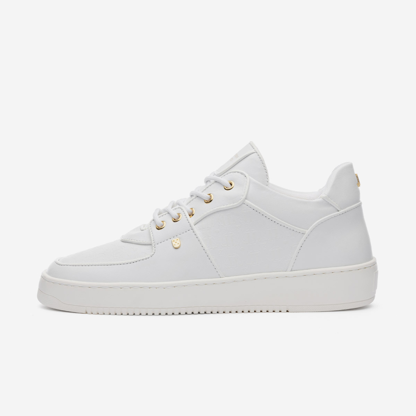 Low Top - Jordy - White Pattent Gold