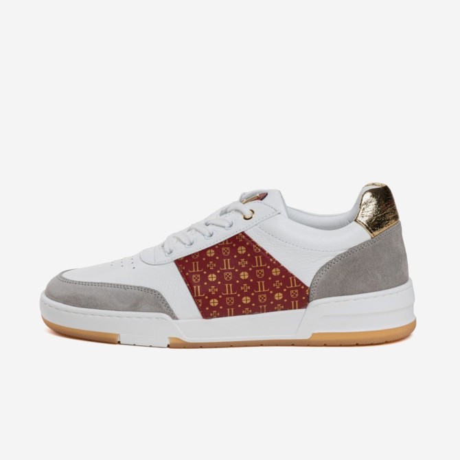 Low Top - Charles - White-Bordeaux
